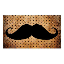Bigote negro divertido tarjetas de visita