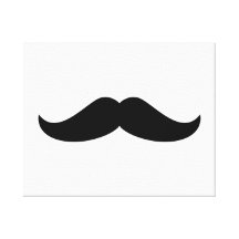 Bigote negro impresiones en lona