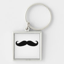 Bigote negro o bigote negro para los regalos de la llavero personalizado