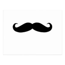 Bigote negro o bigote negro para los regalos de la postales