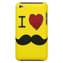 Bigote negro retro del amor del manillar I iPod Touch Cárcasa