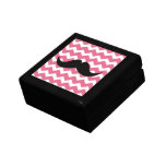 Bigote rosado de la baratija del modelo de zigzag  cajas de joyas