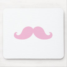 Bigote rosado femenino alfombrillas de ratones