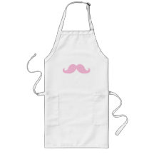 Bigote rosado femenino delantales