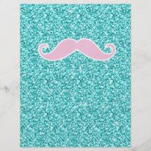 BIGOTE ROSADO FEMENINO EN EFECTO DEL BRILLO DEL TR FLYER PERSONALIZADO