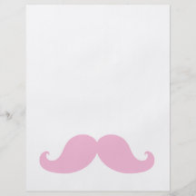Bigote rosado femenino flyer personalizado