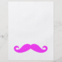 Bigote rosado fucsia femenino tarjeta publicitaria