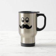 Bigote sonriente tazas de café
