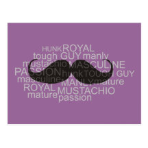 bigote tarjeta postal