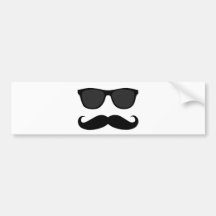 Bigote y regalo negros del humor de las gafas de s pegatina de parachoque