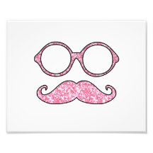 BIGOTE Y VIDRIOS, BRILLO ROSADO IMPRESO DE LA DIVE IMPRESIONES FOTOGRAFICAS