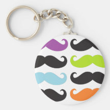 Bigotes brillantes llavero personalizado