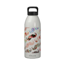 Bigotes coloridos femeninos divertidos de los mode botella de agua