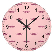Bigotes rosados del brillo relojes