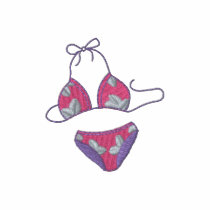 Bikini camisetas bordadas