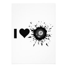 Billar del amor del explosivo I Invitacion Personalizada