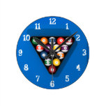 Billares/bolas de piscina: Reloj de pared Relojes