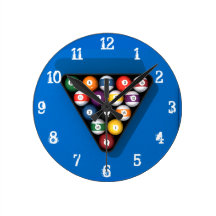 Billares/bolas de piscina: Reloj de pared Relojes