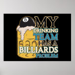 Billares que beben al equipo poster