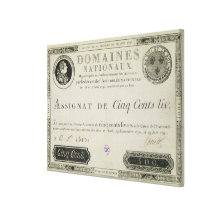 Billete de banco de quinientos livres, el 19 de ju impresiones en lona