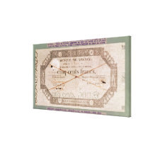 Billete de banco para 500 francos del 24to germina impresión de lienzo
