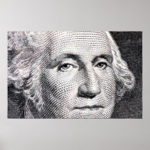 billete de dólar de George Washington Posters
