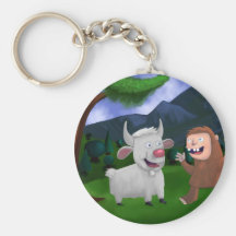 Billy la cabra y el Sam el Sasquatch Llaveros Personalizados
