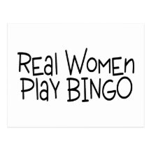Bingo del juego de las mujeres reales tarjeta postal