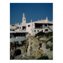 Binibeca Vell, Menorca, España Tarjeta Postal