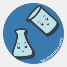 bio+pegatina feliz de los frascos de los chemies