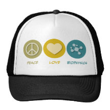 Biofísica del amor de la paz gorra