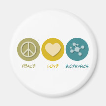 Biofísica del amor de la paz imán para frigorifico