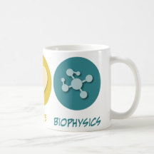 Biofísica del amor de la paz tazas
