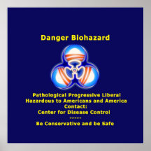 Biohazard del liberal del peligro impresiones
