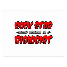Biólogo de la estrella del rock… postal