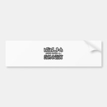 Biólogo de Ninja… Etiqueta De Parachoque