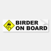Birder a bordo etiqueta de parachoque