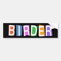 Birder del Retro-estilo Etiqueta De Parachoque