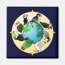 Birdorables del mundo imán de nevera