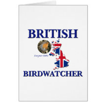Birdwatcher británico tarjeta