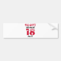 birthday 18 autosticker