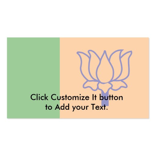 Bjp, bandera de la India Tarjeta De Visita