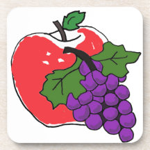 BL Apple y diseño del práctico de costa de las uva Posavasos