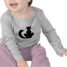 black gato negro cat camiseta