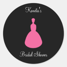 blacksilhouette, Koneta, Showerstickers nupcial Pegatinas Redondas