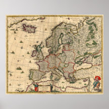 Blaeu Europa Poster