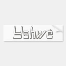 Blanc de Yahwé Pegatina De Parachoque