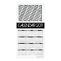 Blanco 2011 del negro de la tarjeta de la foto del tarjetas fotográficas personalizadas