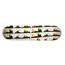 Blanco amarillo negro del monopatín