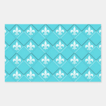 blanco azul de la flor de lis del zigzag fresco de rectangular altavoces